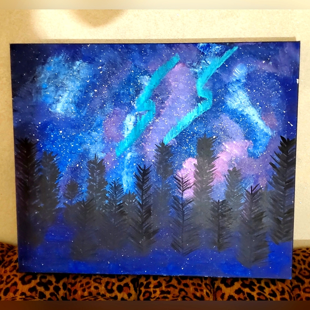 Aurora Borealis Acrylic Painting 20inchx24inch